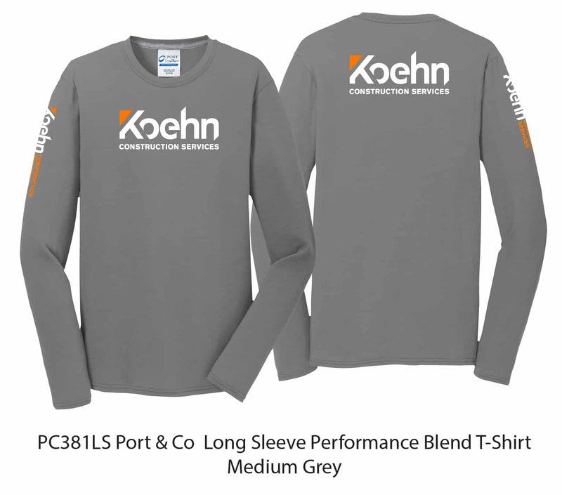 Port & Co Long Sleeve Performance Blend Tee