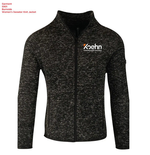Burnside Women's Sweater Knit Full Zip Jacket