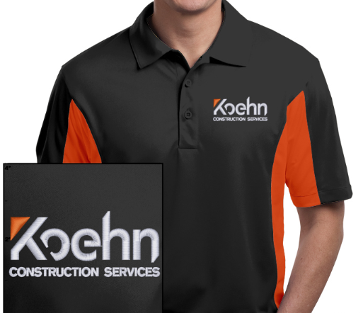 Sport-Tek Mens Orange Color Block Polo