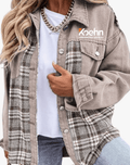 Denim Flannel Jacket - Grey
