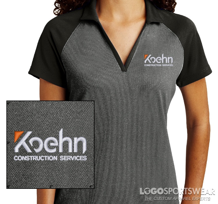 Sport-TekÂ® Ladies PosiChargeÂ® RacerMeshÂ® Raglan Heather Block Polo